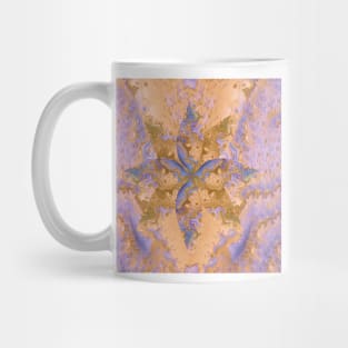 Abstract Digital Art in Lilac and Ochre Tones Mug